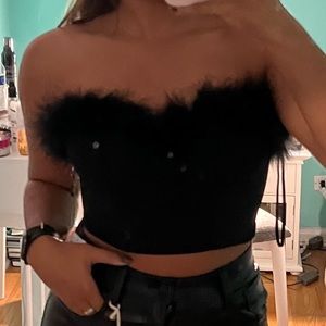 Forever 21 Feather Corset Top